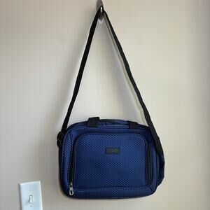 CHAPS blue travel shoulder messenger bag computer bag work trip adjustable strap